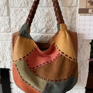 Fossil Multicolor Patchwork Shoulder Bag